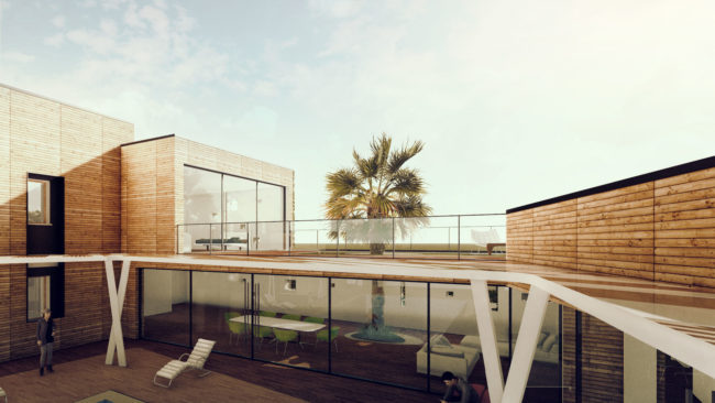 villa moderna ristrutturazione e ampliamento rivestimento in legno